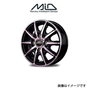 MID シュナイダー RX10-K アルミホイール 4本 N-VAN JJ系(12×3.5B 4-100 INSET42 ブラックポリッシュ/クリスタルピンククリア)SCHNEIDER