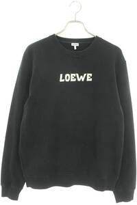 ロエベ LOEWE H526Y24J18 サイズ:XL ロゴ刺繍クルーネックスウェット 中古 SS13