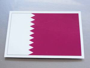 1■_カタール国旗ステッカー Sサイズ 5x7.5cm 1枚即買■即買 耐水シール 中東 Qatar Flag ドーハ AS