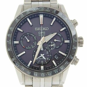 1円 不動 ジャンク セイコー SEIKO 5X53-0AB0 ソーラー アストロン 黒文字盤 チタニウム/セラミック×チタニウム メンズ 腕時計