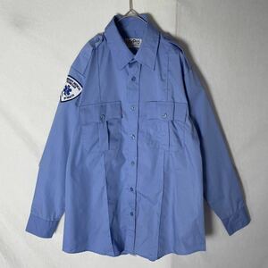 DutyPro 長袖オフィサーシャツ　古着　15−151/2 ライトブルー　ヴィンテージ WORK WEAR