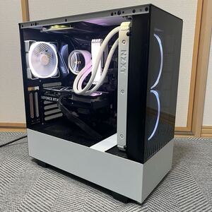 白いゲーミングPC RTX4060Ti Ryzen5700x モンハンワイルズ推奨以上 メモリ32GB m.2SSD1.5TB windows11 NZXT H510 Elite RGB 簡易水冷 wifi