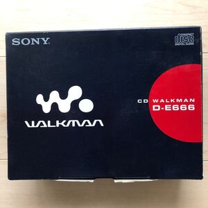 SONY CD WALKMAN D-E666 ソニー CDウォークマン ポータブルCDプレーヤー 付属品(未使用)