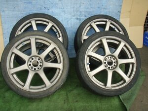 ★　BL5 レガシィ についてた 社外 ワークエモーション WORK T7R ホイール 18 X 7.5JJ + 48 PCD100 5穴 タイヤ 225/40R18 4本 340646JJ