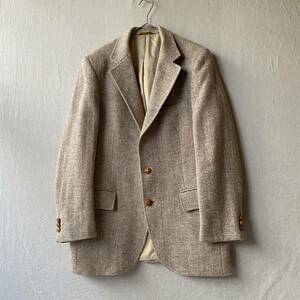 USA製 80s Harris Tweed ツイードジャケット / 40 ウール ベージュ ヘリンボーン テーラード ビンテージ 70s 90s O3-11005-1539