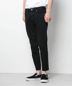 「The DUFFER of ST.GEORGE」 加工スキニーデニムパンツ SMALL ブラック メンズ