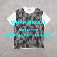 【新品意思用タグ付】WRAPINKNOT /INTARSIA KNIT Tシャツ