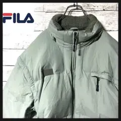 【希少カラー】FILA ダウンジャケット 海外 ワンポイントロゴXXL A887