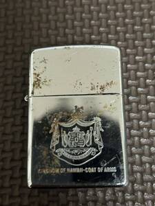 ZIPPO ジッポー　ライター　1990年製　オイルライター　タバコ　喫煙　KINGDOM OF HAWAII-COAT OF ARMS