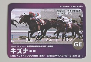 JRA キズナ 第61回 京都新聞杯 メモリアルレースカード 京都競馬場