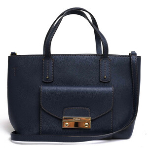 FURLA フルラ ハンドバッグ Julia S Tote ジュリア ペブルドレザー 牛革 2WAY ショルダーバッグ シボ革 シュリンクレザー