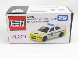 n3/034 未開封 トミカ AEON NO.69 三菱 ランサーエボリューションⅣ 南アフリカパトロールカー仕様 イオン 限定 tomica