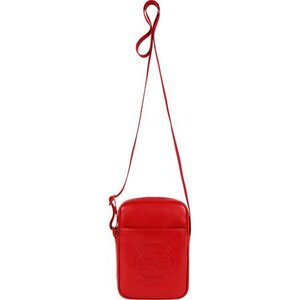 希少★新品本物【赤】★LACOSTE Shoulder Bag ラコステコラボ ショルダーバッグ 型押 レザー 正規店購入 シュプリーム 入手困難Supreme19SS