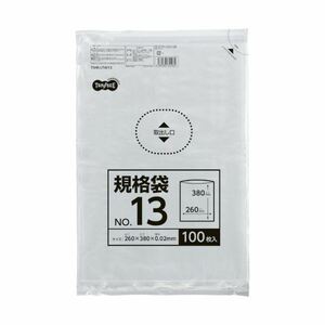 【新品】(まとめ) TANOSEE 規格袋 13号0.02×260×380mm 1パック（100枚） 【×50セット】