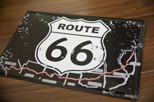 金属製ポスター/ROUTE66 US ルート66/看板/ヴィンテージ★