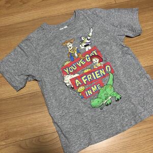 【guジーユー×トイストーリー】グレー　半袖プリントTシャツ 140