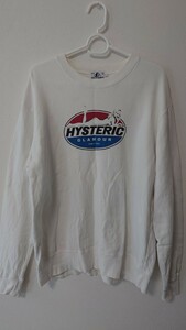 ヒステリックグラマー　HYSTERIC GLAMOUR　トレーナー　白　ホワイト　サイズＬ　送料無料