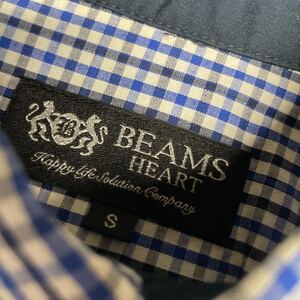 ビームス beams 長袖 ボタンダウンシャツ チェック Sサイズ チェックシャツ 長袖シャツ