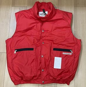 70s 80s 希少 美品 USA製 XLサイズ メンズ ノースフェイス 茶タグ ダウンベスト The north face ヴィンテージ ビンテージ 古着 中綿 赤 RED