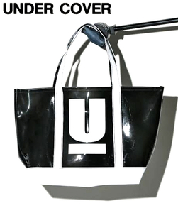 【UNDERCOVER アンダーカバー Uロゴ ビニール トートバッグ U LOGO バック UNDER COVER ビーチバッグ プールバッグ バック BLACK 黒】