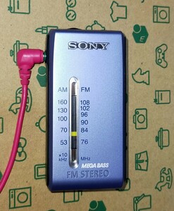 SRF-S86 ソニー 美品 受信確認済 完動品 ワイドFM AM FM ポケットラジオ ライターサイズ 通勤 防災 野球 競馬 SONY 155630 SRF-S84 姉妹品