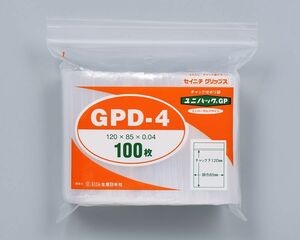 ユニパックGP D-4(100枚袋入) ガイドライン付きで開閉楽楽