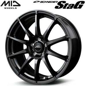 MID SCHNEDER StaG 4本Set ストロングガンメタ 6.0J-15インチ 5H100 インセット+45