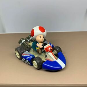 マリオカートWii プルバックカー　カートタイプ　ブルー　キノピオ　ミニフィギュア　 ミニカー　任天堂