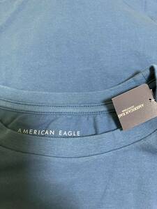 ラスト! 最後の1点 正規品 本物 新品 アメリカンイーグル ストレッチ クルーネック Tシャツ AMERICAN EAGLE 爽やか ターコイズブルー M ( L