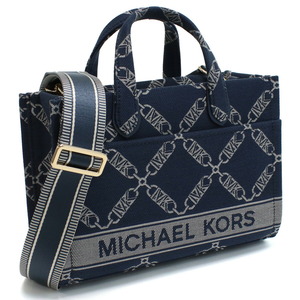 【新品 未使用】マイケルコース MICHAEL KORS GIGI トートバッグ ブランド ロゴ 30F3G3GC7J 407 NAVY MULTI ブルー系 レディース