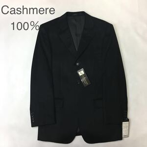 ★新品★未使用【繊維の宝石】カシミヤ100％テーラードジャケット サイズY6 シングル3釦　サイドベンツ　ブラック AMFステッチ入り　希少