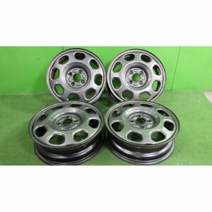 SUZUKI/スズキ ハスラー 純正スチールホイール 15x4.5J 4穴 100 +45 4本SET◆中古 傷,腐食あり◆白石区手渡し可◆6040503C21SK03