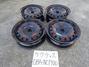 ラクティス　20年　DBA-NCＰ100　スチールホイール　4本　16インチ　5.5Ｊ