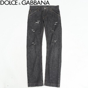 国内正規品◆DOLCE&GABBANA ドルチェ＆ガッバーナ ダメージ加工 デニム パンツ ジーンズ 46