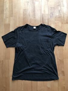 【美品・イタリア製】GICIPI ジチピ コットンクルーネックポケットTシャツ サイズ4 チャコールグレー