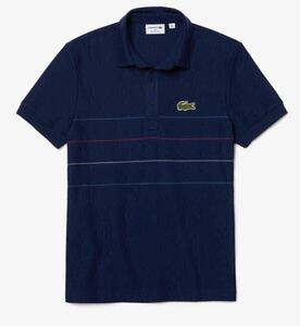 【送料無料】ラコステ（LACOSTE）ピンボーダーオーガニックポロシャツ 新品タグ有 PH9710L 表記サイズ2(US XS)