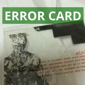 METAL GEAR SOLID TRADING CARD 048 NO SERIAL NUMBE, ERROR, INCOMPLETE