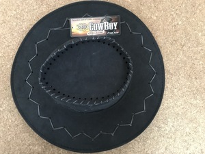 Giga Baits　ワイルド　カウボーイ　Cowboy　特殊な紙素材の テンガロウハット 軽量 ブラック　フリーサイズ 1点 送料無料