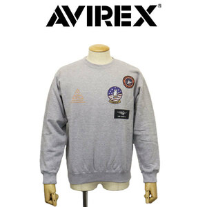 AVIREX (アヴィレックス) 783-3132019 TOP GUN CREW NECK SWEAT トップガン クルーネック スウェット 020GRAY XL