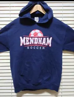 ギルダン MENDHAM SOCCER スウェット パーカー M ネイビー 古着