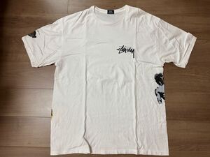 STUSSY ステューシー GALLERY Tシャツ 半袖 XL 使用感アリ モナリザ 葛飾北斎 ゴッホ ダリ プリント 2019