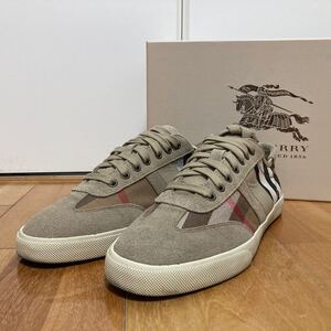 超美品 お買得 Burberry Low Cut Sneaker バーバリー ノバチェック ローカット スニーカー SIZE 42 ベージュ カラー 系 シューズ