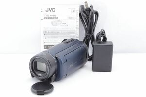 美品★JVC KENWOOD エブリオ Everio R GZ-RY980 ディープオーシャンブルー 4K撮影 防水 防塵 ビデオカメラ R2746