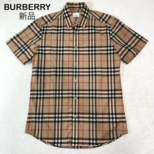 現行　☆新品☆ BURBERRY London England ノバチェック　半袖シャツ　メンズ　Sサイズ