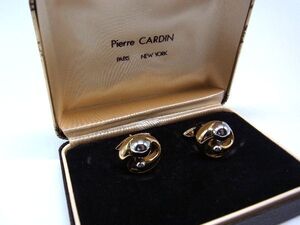 ■美品■ pierre cardin ピエールカルダン カフス カフリンクス アクセサリー ビジネス 紳士 メンズ ゴールド系×シルバー系 DD8179