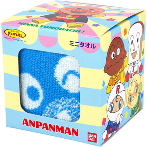 【まとめ買う】アンパンマン ミニタオル ばいきんまんブルー 約25×25cm AP24051B 1枚入×6個セット