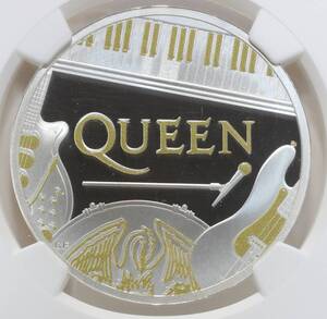 【準最高鑑定】2020年 イギリス クイーン 銀貨【PF69UC】Queen music Legends ミュージック ボヘミアン ラプソディ モダン コイン COA NGC