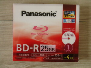 【未開封】Panasonic・パナソニック「BD-R」25GB＊ビデオ用 タフコート Blu-ray Disc