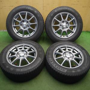 *送料無料* バリ溝 綺麗 9分★ENKEI RIVAZZA 195/65R15 スタッドレス コンチネンタルコンチバイキングコンタクト6 PCD114.3/5H★4021416Hス