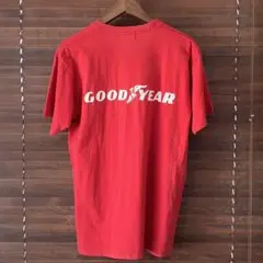 企業 ロゴ GOOD YEAR グッドイヤー Tシャツ 赤 90s 00s